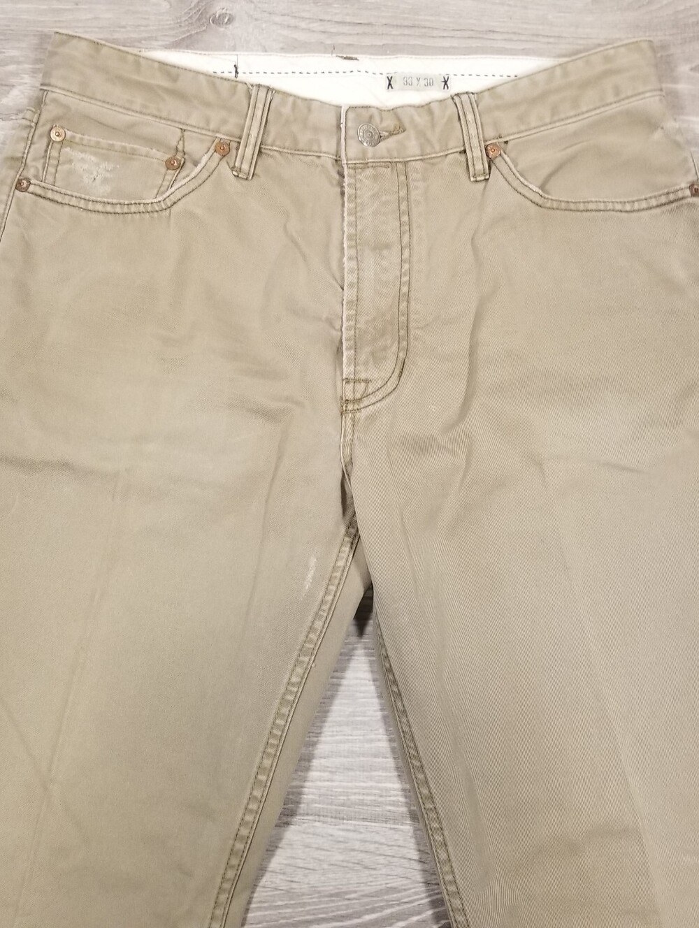 Vintage Polo Ralph Lauren Classic 867 Jeans Mens 33x30 Tan Khaki Retro Comfort - Picture 2 of 10